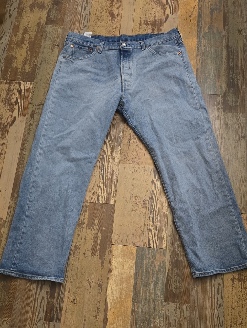 Levi's 501 Denim Blue Jeans Straight Leg Mens Size 38/30